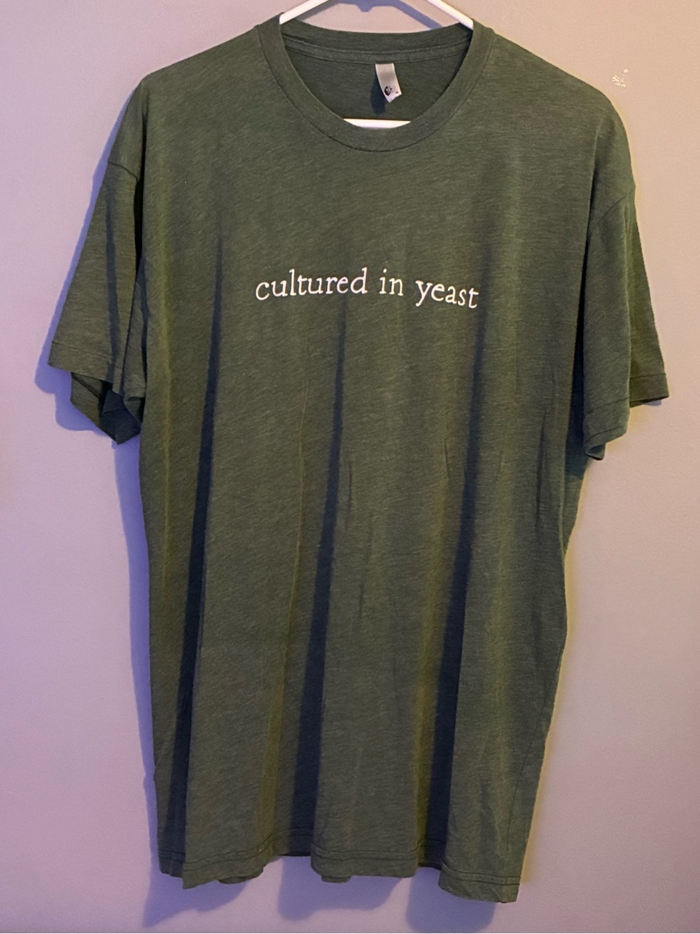 Cultured in Yeast Men's Olive Green Graphic Tee